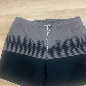 BNWT Dockers Black and Blue Board Shorts for Swim